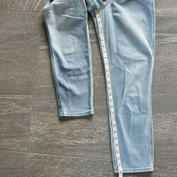 Hollister Vintage Stretch Fold Over Ultra High Rise Mom Jean Light Wash Denim 25 - Picture 15 of 16